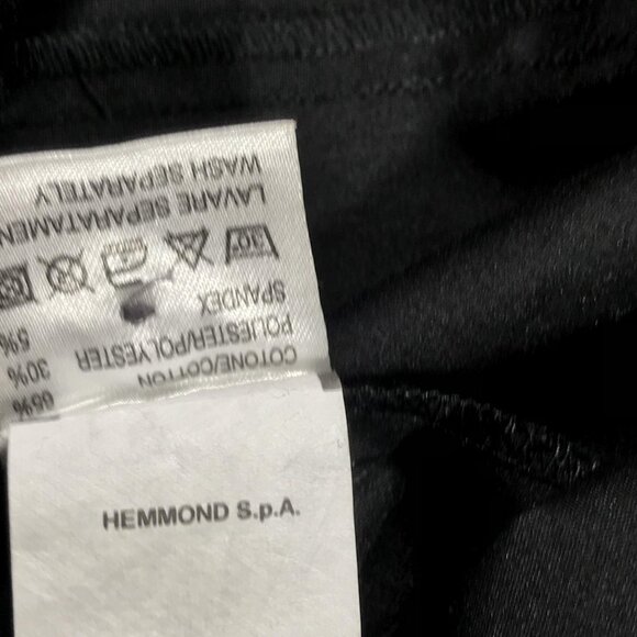 Valentino Jeans Shirt Womens 42 Black 3/4 Sleeve Hidden Placket Tailored Stretch - Picture 4 of 11